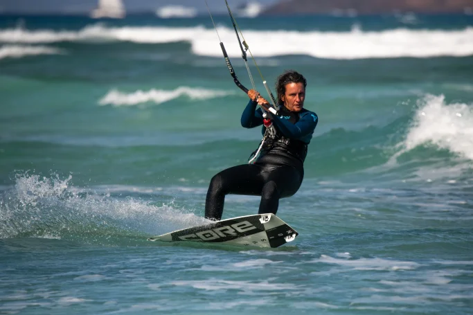 Kite surfer FuerteVentura Flag Beach